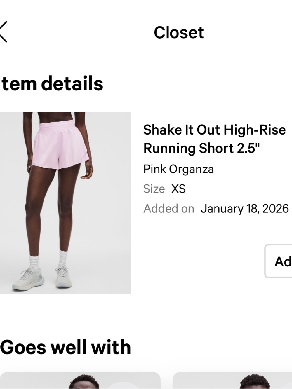 lululemon athletica Pink Organza Shake It Out High-Rise Running Shorts